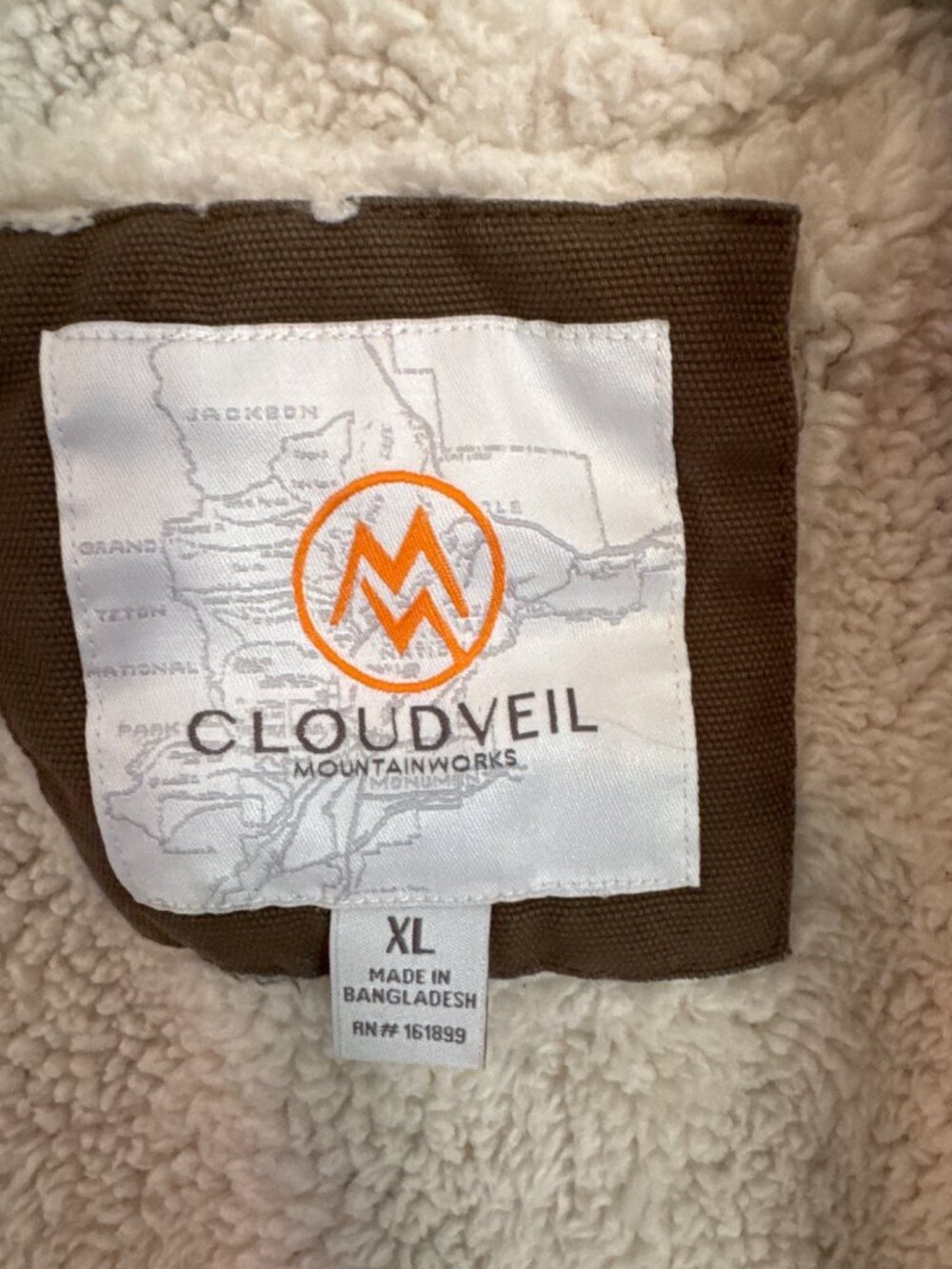 Cloudveil Mountain Works Sherpa Lined Military Green Workwear Coat Women's XL - Picture 7 of 10